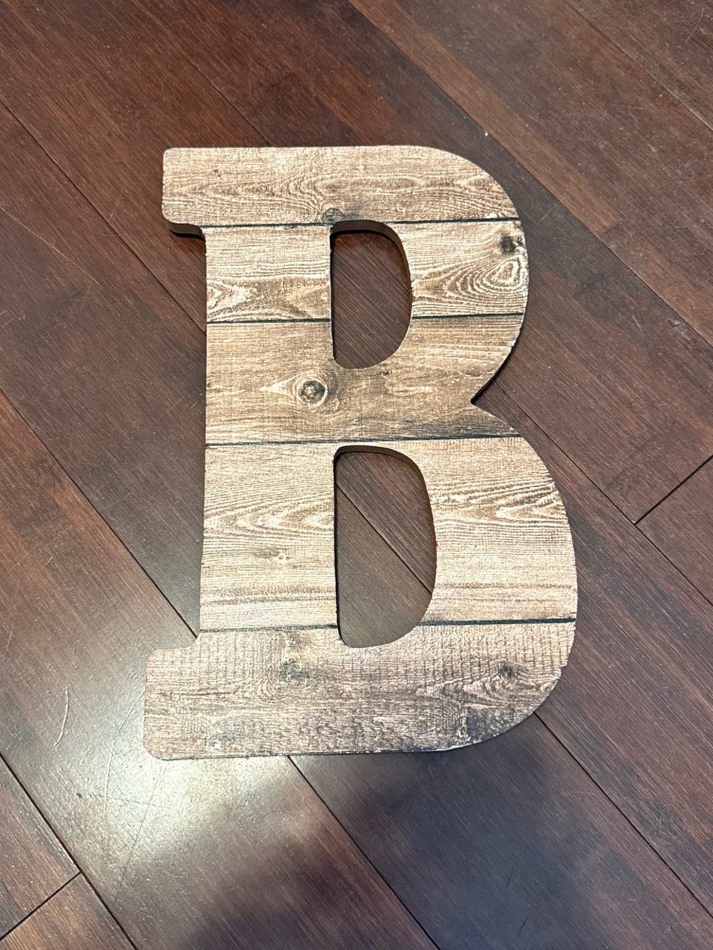“B” walls hanging